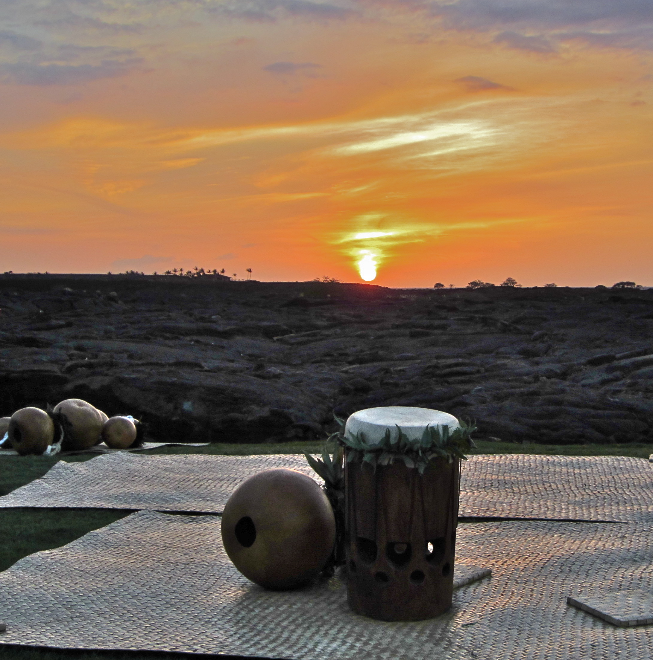 Drum at sunset